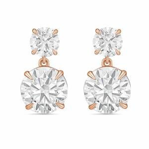 NEW DIANA M JEWELS women's round lab-grown diamond stud earrings (15.00 ct tcw)